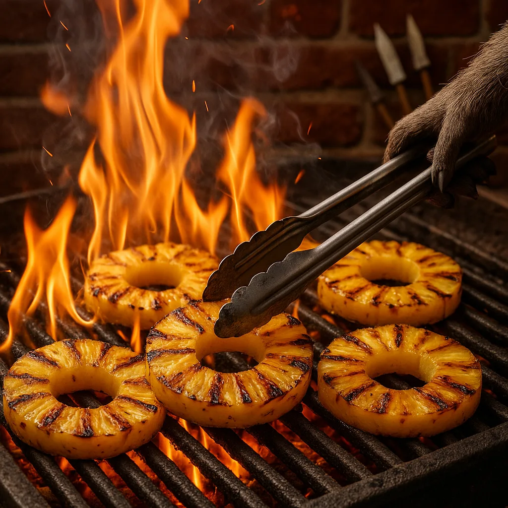 Brazilian pineapple grilling technique
